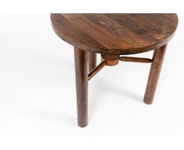 Tripod pedestal table in walnut 1950