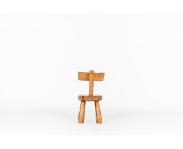 Chair in pine brutalist design 1950