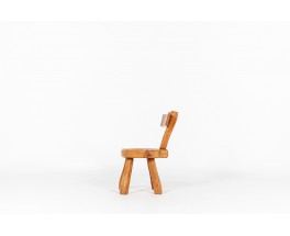 Chair in pine brutalist design 1950