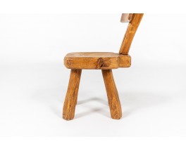 Chair in pine brutalist design 1950