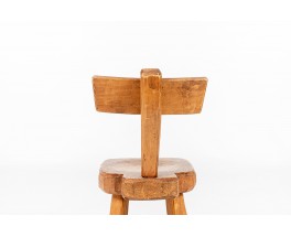 Chair in pine brutalist design 1950