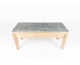 Console table in oak with granite top 1950