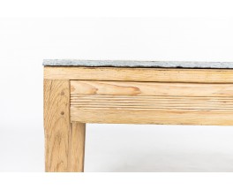 Console table in oak with granite top 1950