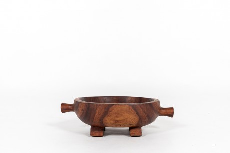Vide poche monoxyle en bois design africain 1950