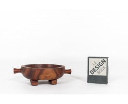 Monoxyl trinket bowl in wood Africain design 1950