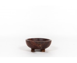 Monoxyl trinket bowl in wood Africain design 1950