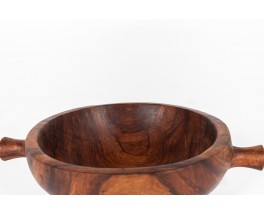 Monoxyl trinket bowl in wood Africain design 1950