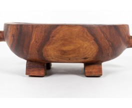 Monoxyl trinket bowl in wood Africain design 1950
