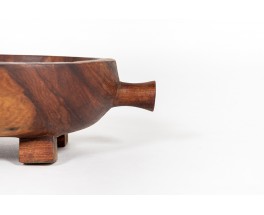 Monoxyl trinket bowl in wood Africain design 1950