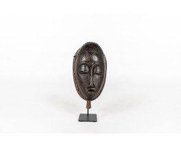 Masque africain décoratif Baoulé en bois Côte d'Ivoire 1960