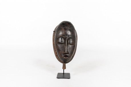 Masque africain décoratif Baoulé en bois Côte d'Ivoire 1960