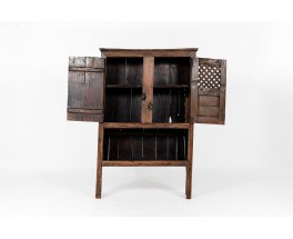 Storage cabinet in elm brutalist design 1950