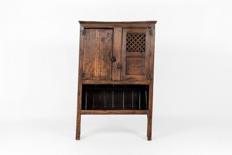 Storage cabinet in elm brutalist design 1950