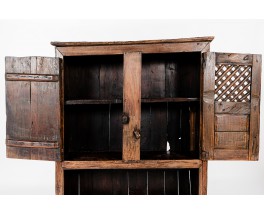 Storage cabinet in elm brutalist design 1950