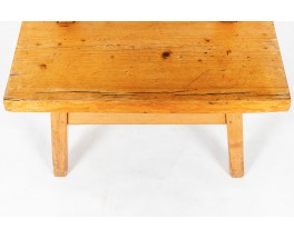 Benches small model with backrest in pine 1950 set of 2