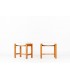 Stools in elm and Maison Thevenon fabric edition Maison Regain 1980 set of 2