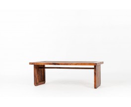 Rectangular coffee table in thuja Moroccan design 1950