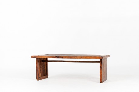 Rectangular coffee table in thuja Moroccan design 1950