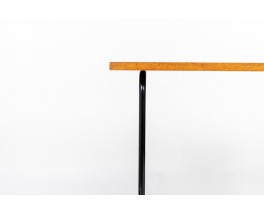 Desk in black metal and oak veneer 1950