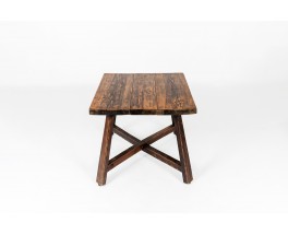 Square dining table small model in pine 1950