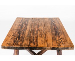 Square dining table small model in pine 1950