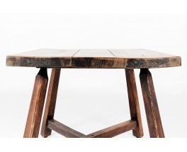 Square dining table small model in pine 1950