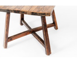 Square dining table small model in pine 1950