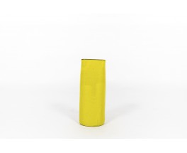 Vase en céramique jaune 1960