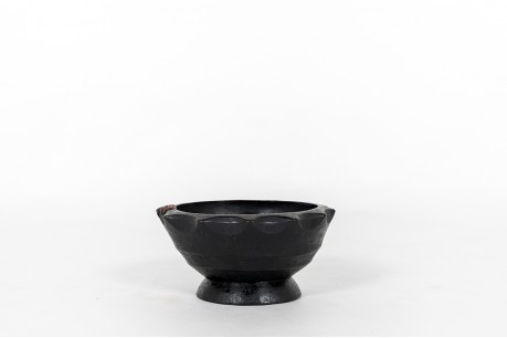 Vide poche en bois et rotin tressé design Wabi Sabi 1950