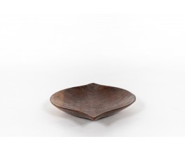 Monoxyl trinket bowl in mahogany African design 1950