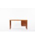 Andre Sornay desk in mahogany and brown laminate top 1960
