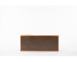 Bureau André Sornay en acajou et stratifié marron 1960