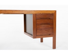 Andre Sornay desk in mahogany and brown laminate top 1960