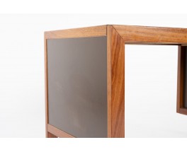 Andre Sornay desk in mahogany and brown laminate top 1960