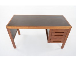 Andre Sornay desk in mahogany and brown laminate top 1960