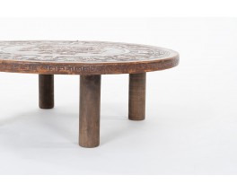 Table basse ronde Angel I Pazmino édition Muebles de Estilo 1960