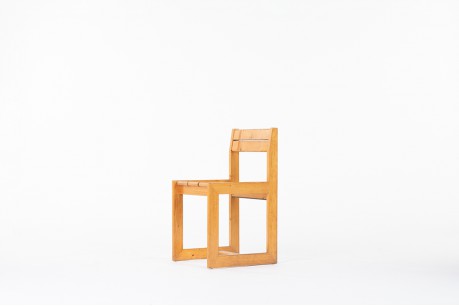 Chaise André Sornay en pin naturel 1960
