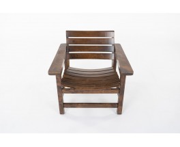 Armchair in oak with slat 1950