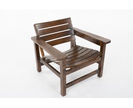 Armchair in oak with slat 1950