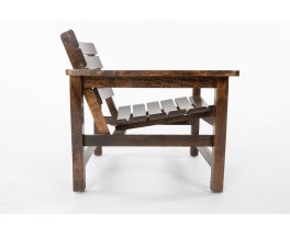 Armchair in oak with slat 1950