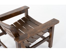 Armchair in oak with slat 1950