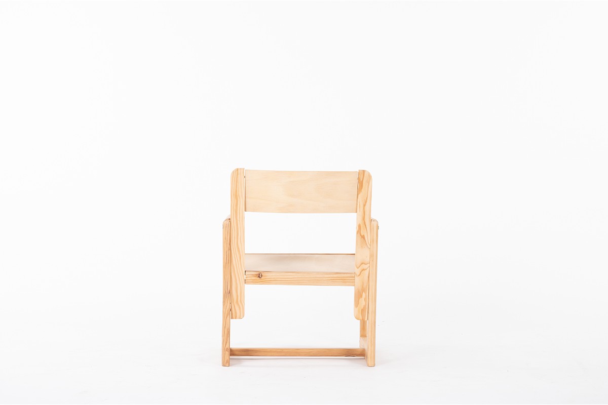 Andre Sornay armchair in pine 1960