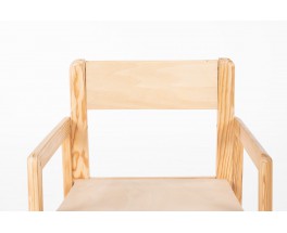 Andre Sornay armchair in pine 1960