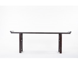 Console table Large model in blackened elm Chinese design 1900