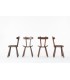 Chaises en sapin design montagne 1950 set de 4