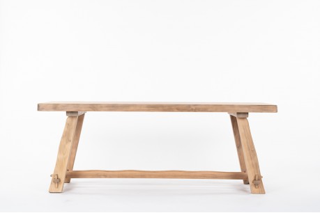 Table de repas grand modèle en orme design brutaliste 1950