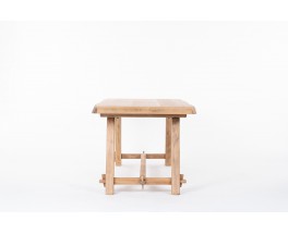 Table de repas grand modèle en orme design brutaliste 1950