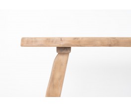 Table de repas grand modèle en orme design brutaliste 1950