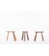Stools in oak 1950 set of 3