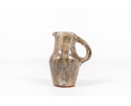 Pitcher in ceramic brown grey 1960